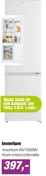 Aanbieding: Inventum KV1808W Koel-vriescombinatie