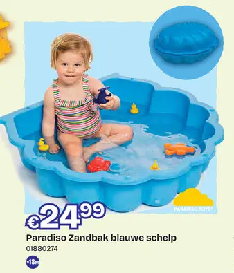 Promotie: Zandbak blauwe schelp
