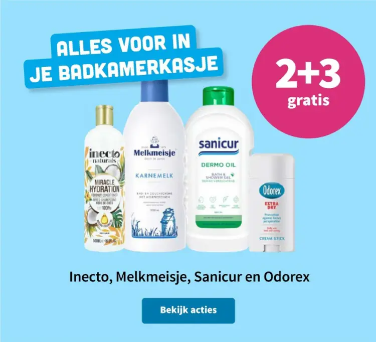 Aanbieding: Inecto, Melkmeisje, Sanicur en Odorex