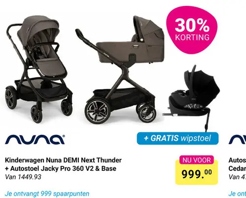 Aanbieding: Kinderwagen Nuna DEMI Next Thunder + Autostoel