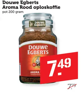 Aanbieding: Douwe Egberts Aroma Rood oploskoffie