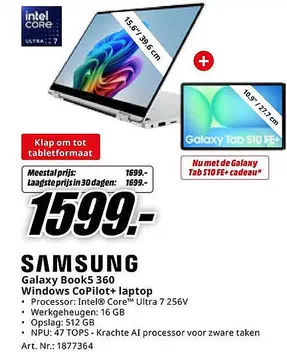 Aanbieding: Galaxy Book5 360 Windows CoPilot+ laptop