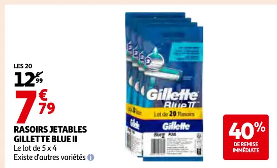 Promotie: Rasoirs jetables Gillette blue ii
