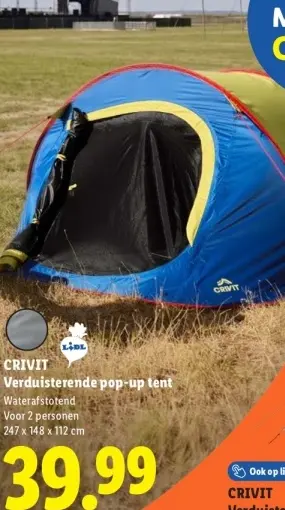 Aanbieding: Verduisterende pop-up tent