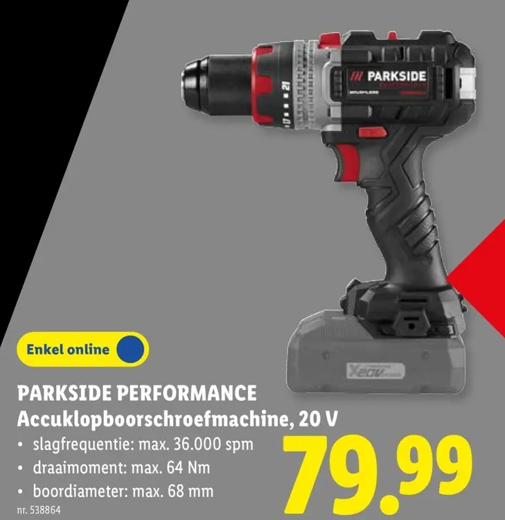 Promotie: PARKSIDE PERFORMANCE Accuklopboorschroefmachi