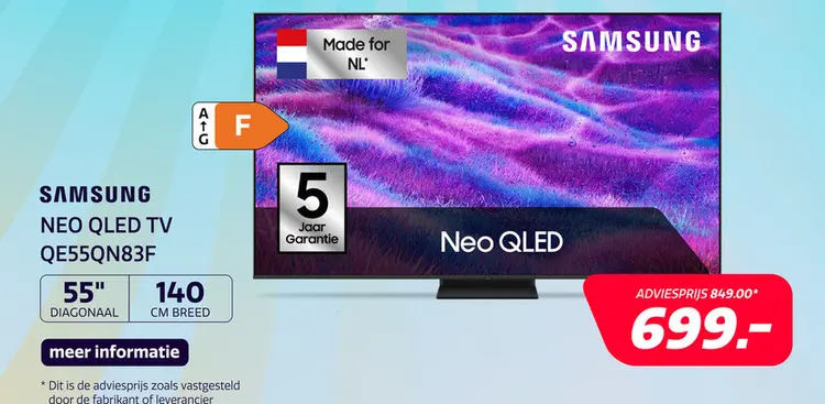 Aanbieding: Samsung 55" NEO QLED QN83F Mini LED (2025)