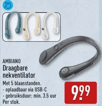 Aanbieding: Draagbare nekventilator