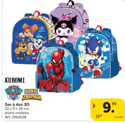 Offre: Sac à dos 3D