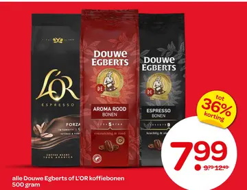 Aanbieding: Douwe Egberts of L'OR koffiebonen