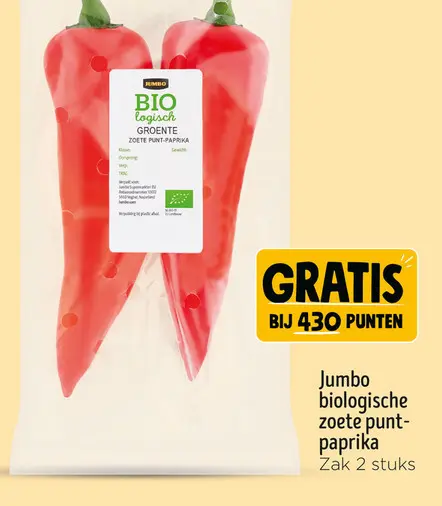 Aanbieding: Biologische zoete punt-paprika