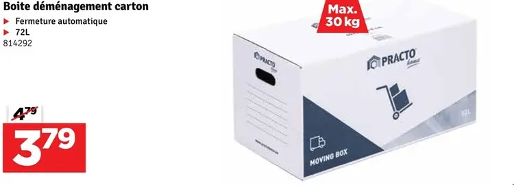 Offre: Boite déménagement carton