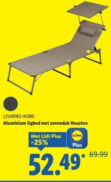 Aanbieding: Aluminium ligbed met zonnedak Houston
