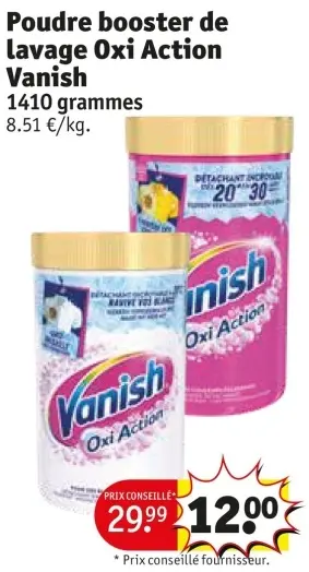 Offre: Poudre booster de lavage Oxi Action