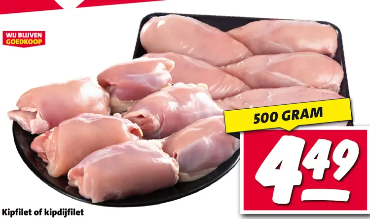 Aanbieding: Kipfilet of kipdijfilet