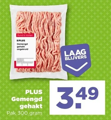 Aanbieding: PLUS Gemengd gehakt