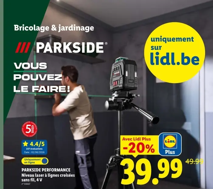 Offre: Niveau laser à lignes croisées sans fil