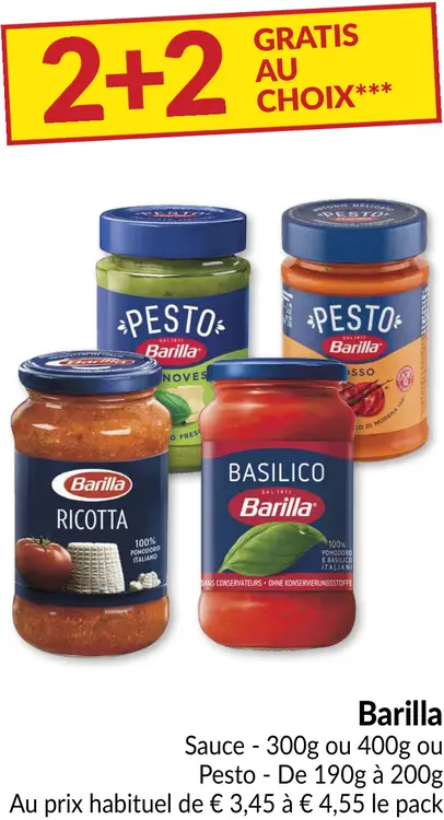 Offre: Sauce ou pesto