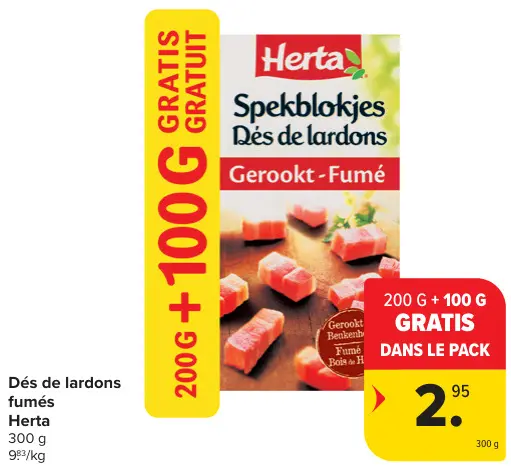 Offre: Dés de lardons fumés