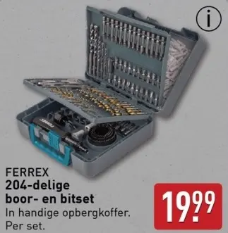 Aanbieding: 204-delige boor- en bitset
