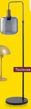 Aanbieding: Vloerlamp Toulouse - zwart - 108-150x35x28 cm