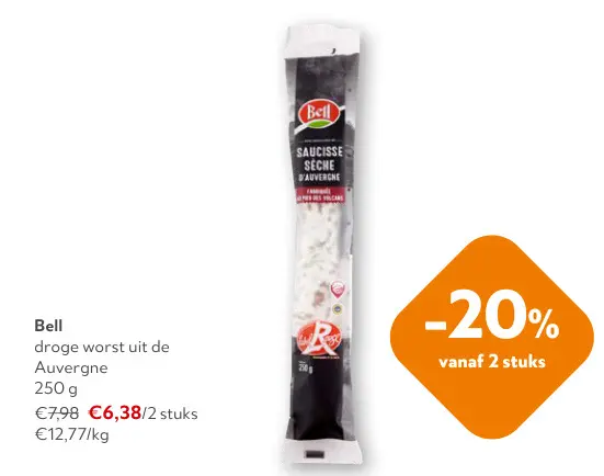 Promotie: droge worst uit de Auvergne