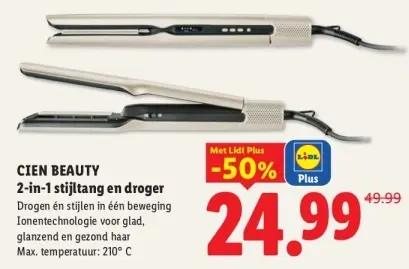 Aanbieding: 2-in-1 stijltang en droger