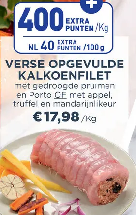 Promotie: Verse opgevulde kalkoenfilet