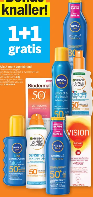 Promotie: A-merk zonnebrand
