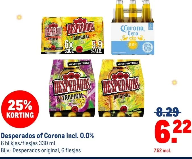Aanbieding: Desperados of Corona incl. 0.0%