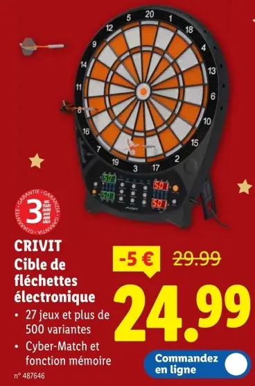 Offre: Cible de fléchettes électronique
