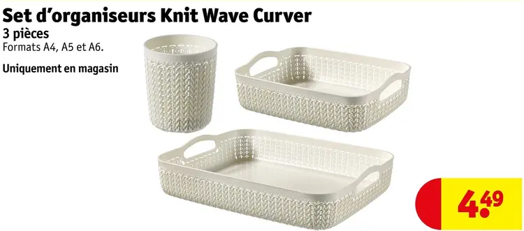 Offre: Set d'organiseurs Knit Wave Curver