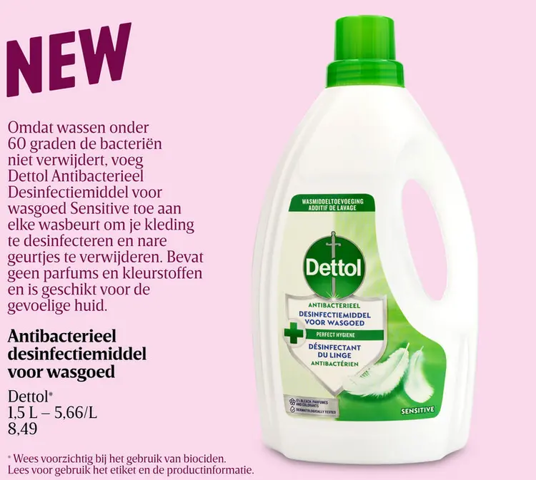 Promotie: Antibacterieel desinfectiemiddel voor wasgoed