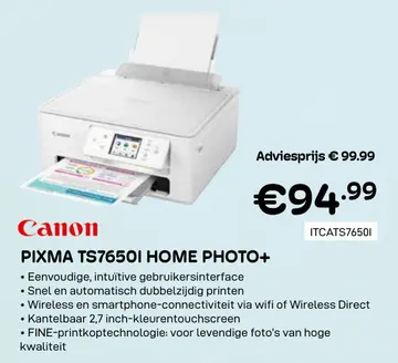 Aanbieding: Pixma ts76501 home photo+