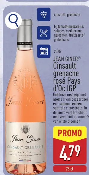 Promotie: Cinsault grenache rosé Pays d'Oc IGP