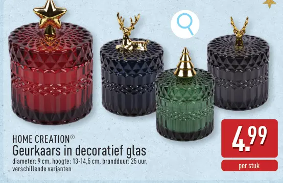 Aanbieding: Geurkaars in decoratief glas