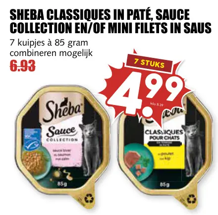 Aanbieding: Sheba Classiques in Paté, Sauce Collection en/of Mini Filets in saus
