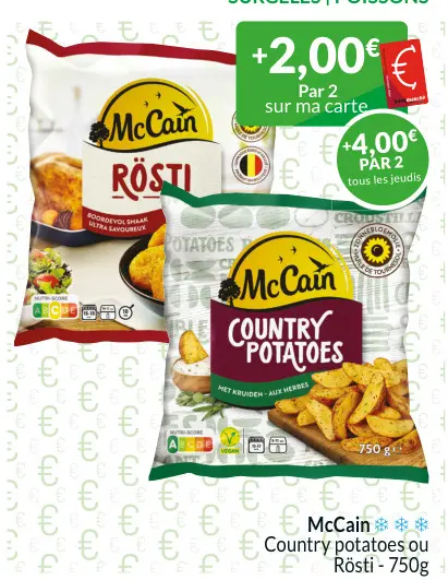 Offre: Country potatoes ou Rösti