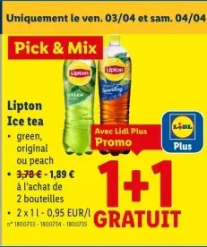 Offre: Lipton Ice tea