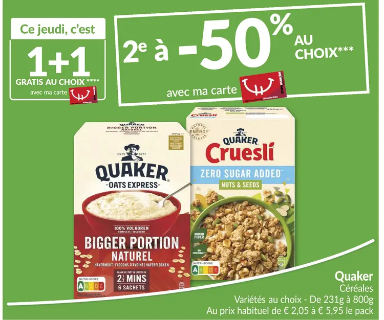 Offre: Quaker Céréales
