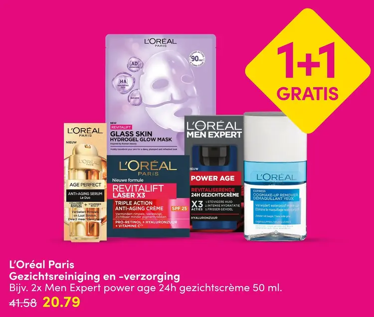 Aanbieding: L'Oréal Paris Gezichtsreiniging en -verzorging