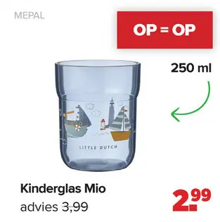 Aanbieding: Kinderglas Mio