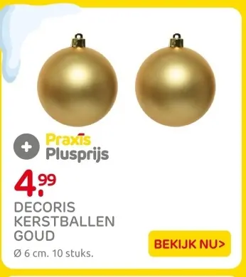 Aanbieding: Kerstballen goud