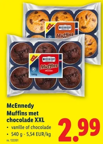 Aanbieding: Muffins met chocolade XXL