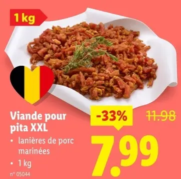 Offre: Viande pour pita XXL