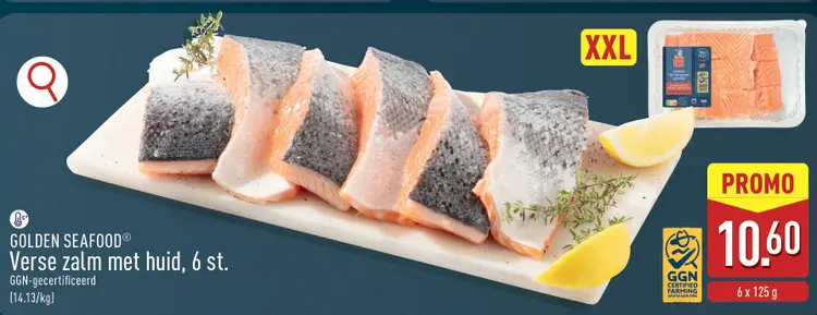 Promotie: Verse zalm met huid