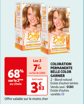 Aanbieding: COLORATION PERMANENTE BELLE COLOR