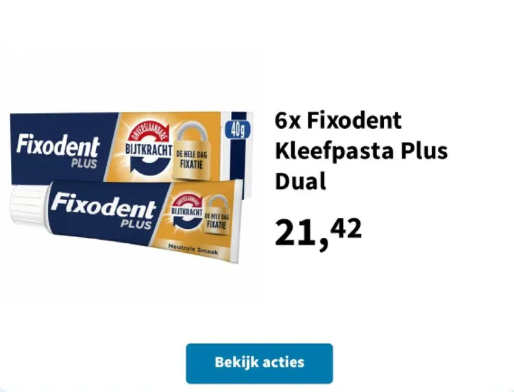 Aanbieding: Fixodent Kleefpasta Plus Dual
