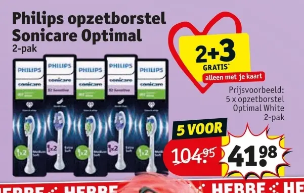 Promotie: Philips opzetborstel Sonicare Optimal
