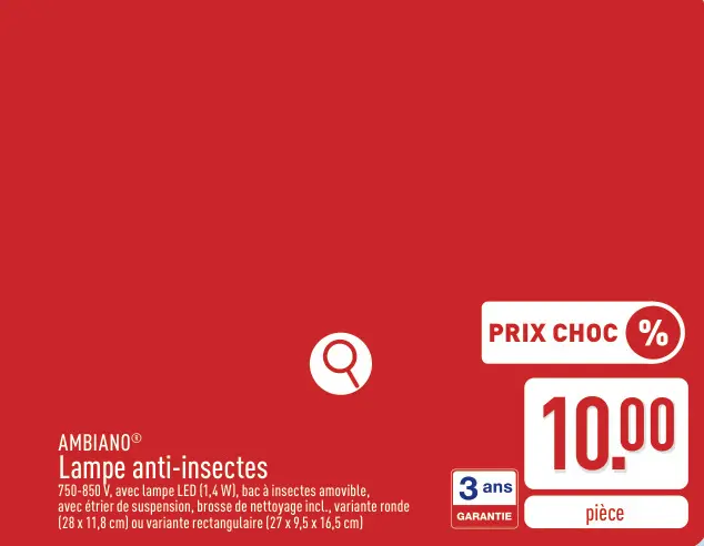 Offre: Lampe anti-insectes