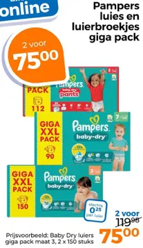 Aanbieding: Luiers en luierbroekjes giga pack